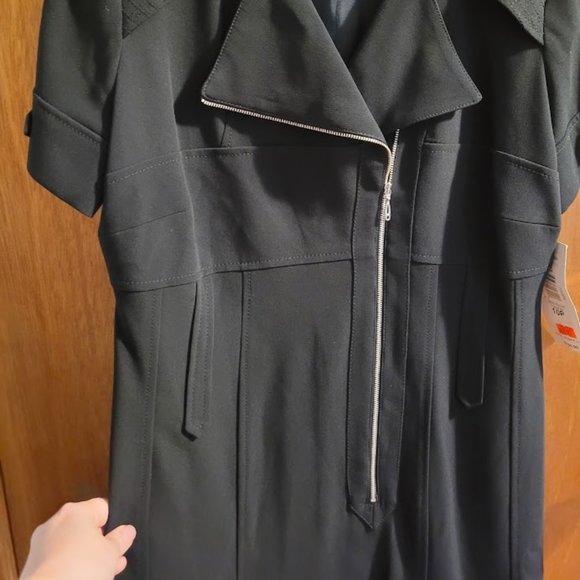 BNWT Bianca Nygard Black Moto Dress Petite 10 - Picture 9 of 9